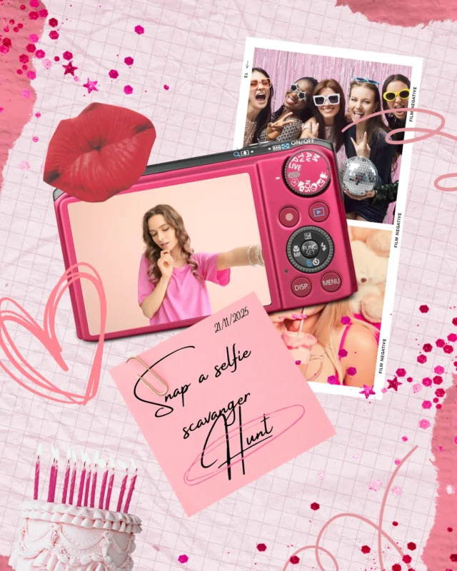 ✨ Snap • Solve • Slay ✨
Our Selfie Scavenger Hunt is ON this Friday! Find all the hidden selfie spots inside The Pink Room, solve the riddles, snap your shots, tag us and if you complete all 6… there’s a waffle waiting for you 👀🧇

#ThePinkRoom #SelfieScavengerHunt #FridayAtThePinkRoom #GlowUp #JoburgSalon #BeautyVibes #PinkRoomExperience #LiveDJ #FridayNightEnergy #SalonEvents #WafflesAndVibes #SnapSolveSlay